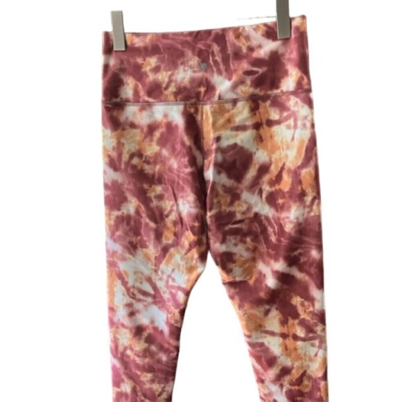 Wildfox NWT Sweat Pink Watercolor Printed Leggings High Waist Workout XLarge - Picture 6 of 10